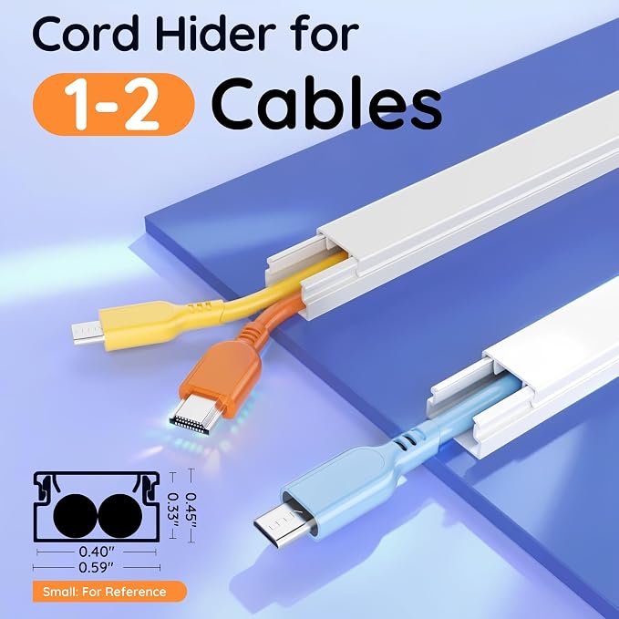Delamu 236in Cord Hider, Professional Cable Cover Kit - Image 3