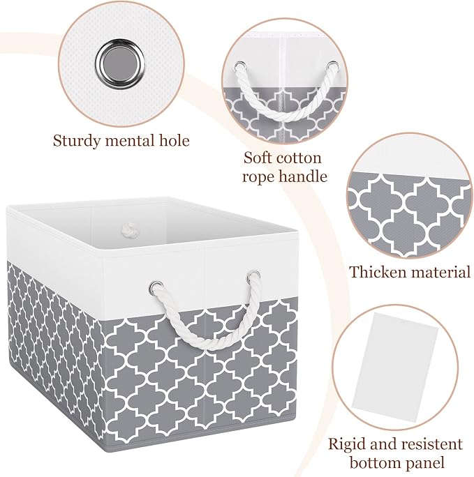 Storage Bins 6-Pack, Foldable Storage Baskets - Image 4