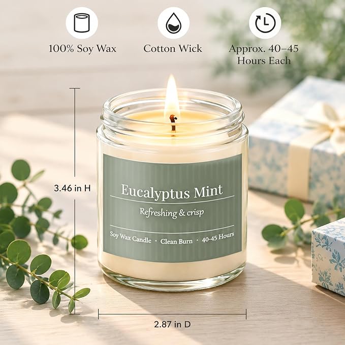 Scented Candles Gift Set, 6 Pack Spring Summer Soy Wax Aromatherapy Candles | - Image 3