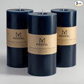 MOZEAL 3" x 6" Hand-Poured Unscented Candle, Dripless Pillar Candle Set of 3 by MOZEAL