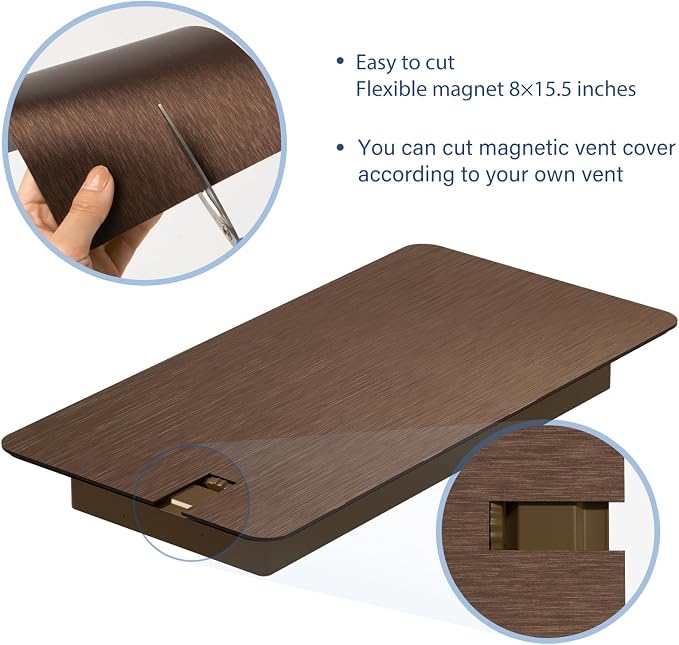 Magnetic Vent Covers 8"x15.5", Metallic Floor Vent Cover - Image 7