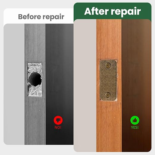 1" x 2-1/4" Door Hole Cover Plate, Stainless Steel Door Strike Filler Plate | 2 - Image 3