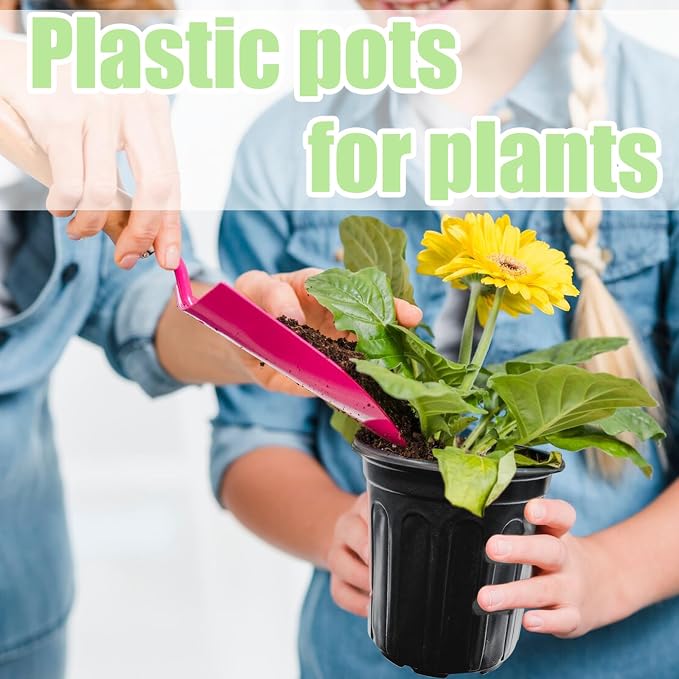 Jgalnim 60 Pack 1 Gallon Nursery Plant Pots, Thickened Flexible Plastic - Image 6