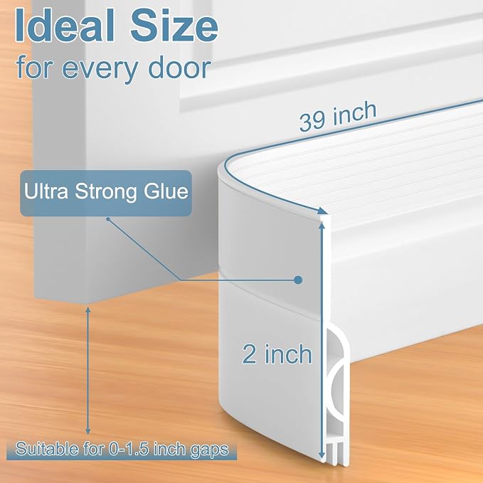 5 Pack Door Draft Stopper, Door Sweep - Image 5