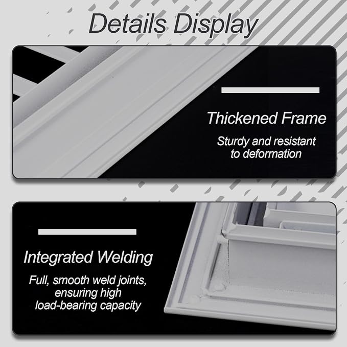 Light Gray Air Return Grille, Aluminum Access Panel - Image 4