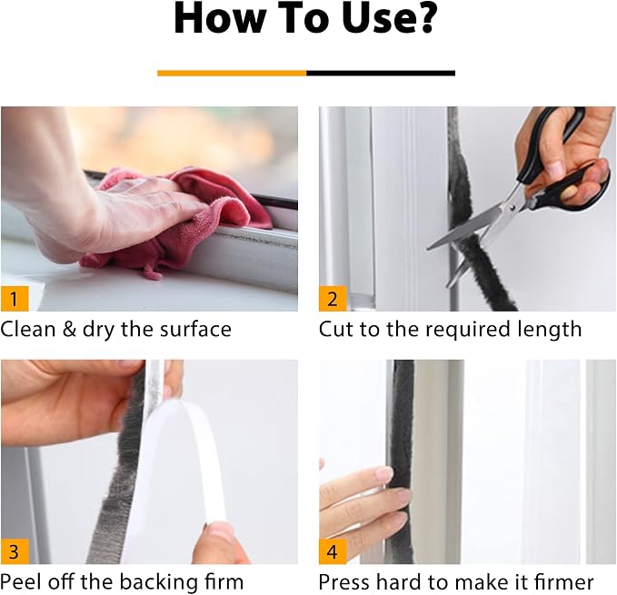 39.4FT Weather Stripping for Doors and Windows, Self-Adhesive Soundproofing - Image 6
