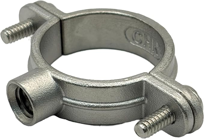 Split Ring Pipe Hanger, 316 Stainless Steel, 3/8" Rod Fitting, Marine Grade by Unknown