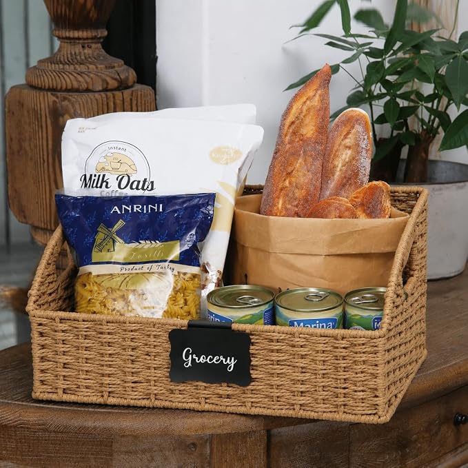 Pantry Organizers, Handwoven Large Wicker Baskets - Image 8