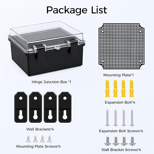 Junction Box IP67 Waterproof Electrical Box ABS Plastic Hinged Shell - Image 8