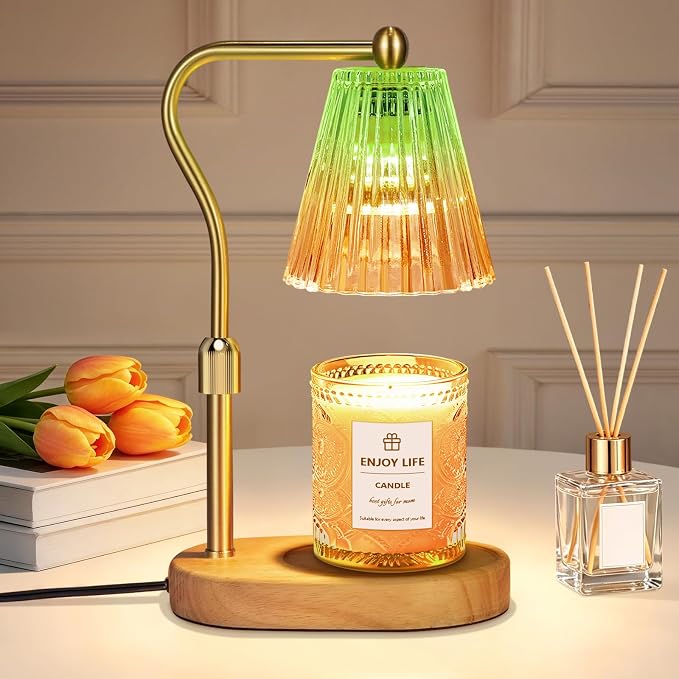 seenlast Green Gold Candle Warmer Lamp by seenlast