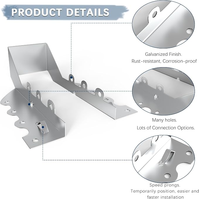25 Pack 2x6 Joist Hangers with Screws - Image 3