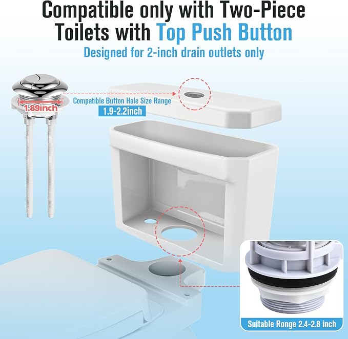 2-Inch Dual Flush Valve & Fill Valve Replacement Kit - Image 3