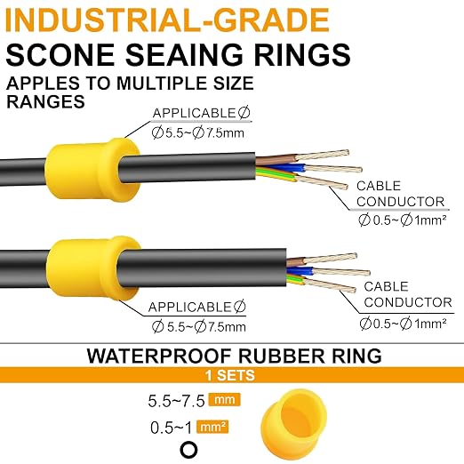 I-Shape 2-Way IP68 Junction Box M16, Inline Cable Connector - Image 5