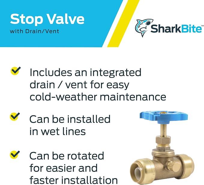 SharkBite 3/4 Inch Stop Valve - Image 4