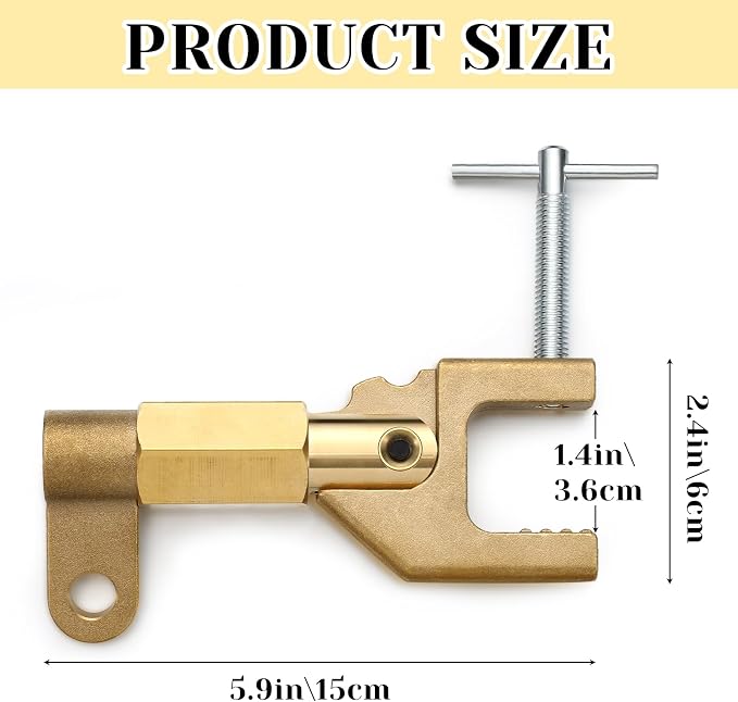 Pelopy Welding Ground Clamp Brass 0.87kg 600 Amp Ground Clamp Standard Solid - Image 2