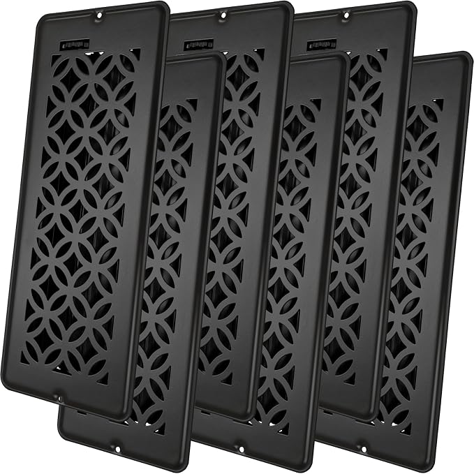4 x12 Floor Register, Floor Vent Cover, Screws Included, Air Vents, All Steel by Unknown