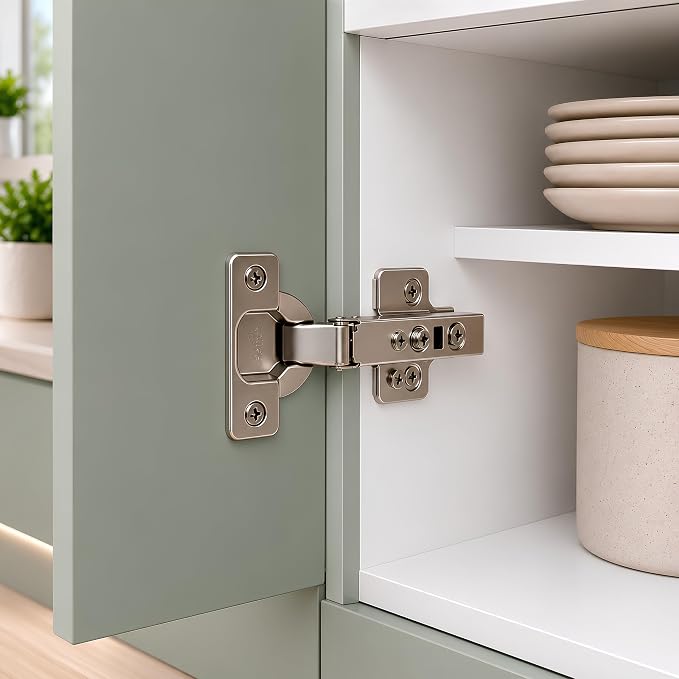 Berta 10-Pack Full Overlay Frameless Soft-Close European Hinges, 110° 3D - Image 4