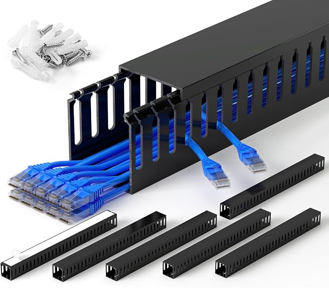 2" H x 2" W Cable Raceway, 99in Under Desk Wire Management Channel, 16.5in Each - Image 7