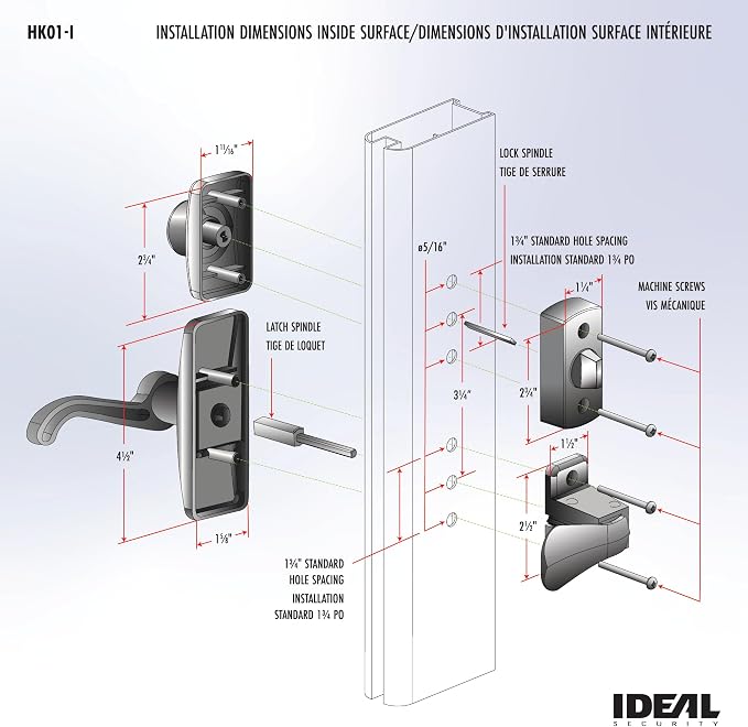 Ideal Security GL Door Lever Set - Image 3