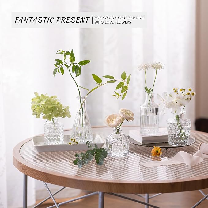 SUPMIND 24pcs Glass Bud Vase Set, Home Decor, Table Decoration, Baby Shower - Image 6