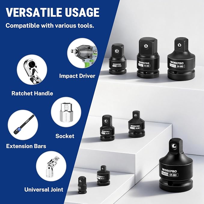 WORKPRO 8-PC Impact Socket Adapter Set - Image 6