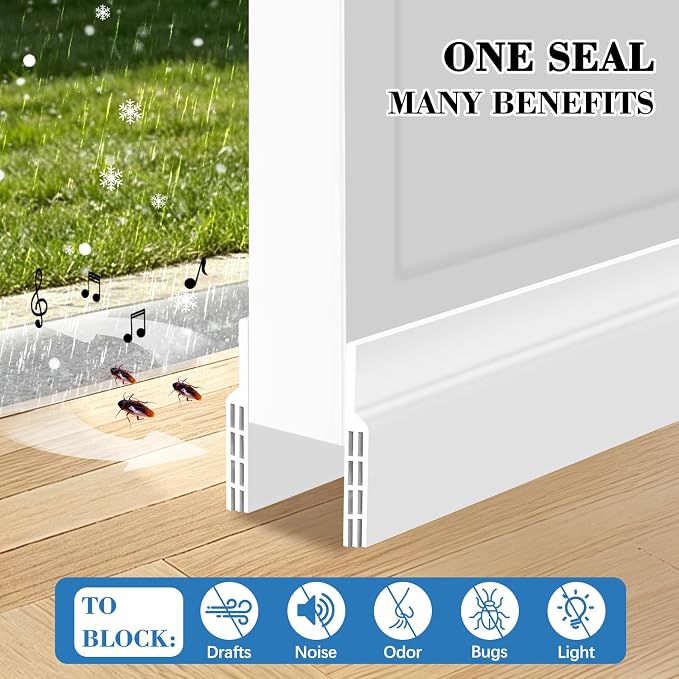 78'' Door Bottom Seal for Interior & Exterior Doors, Blocks Draft | Self - Image 4