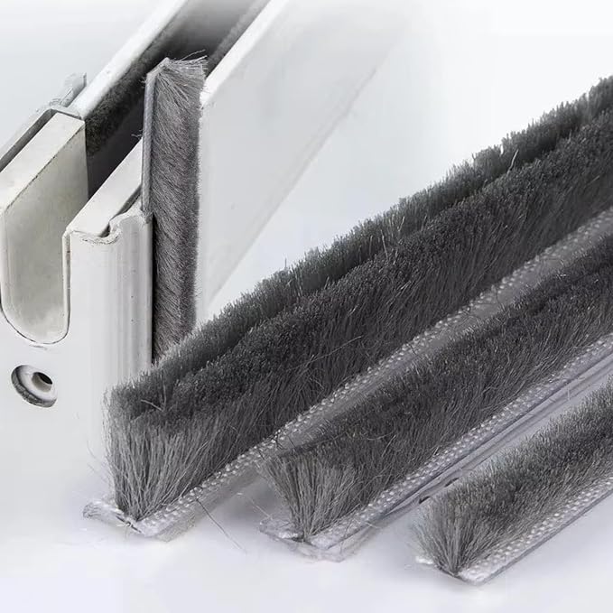 5m Brush Weather Striping Card-Slot Seal Strip Pile Weatherstrip Door Sweep by Zjclx