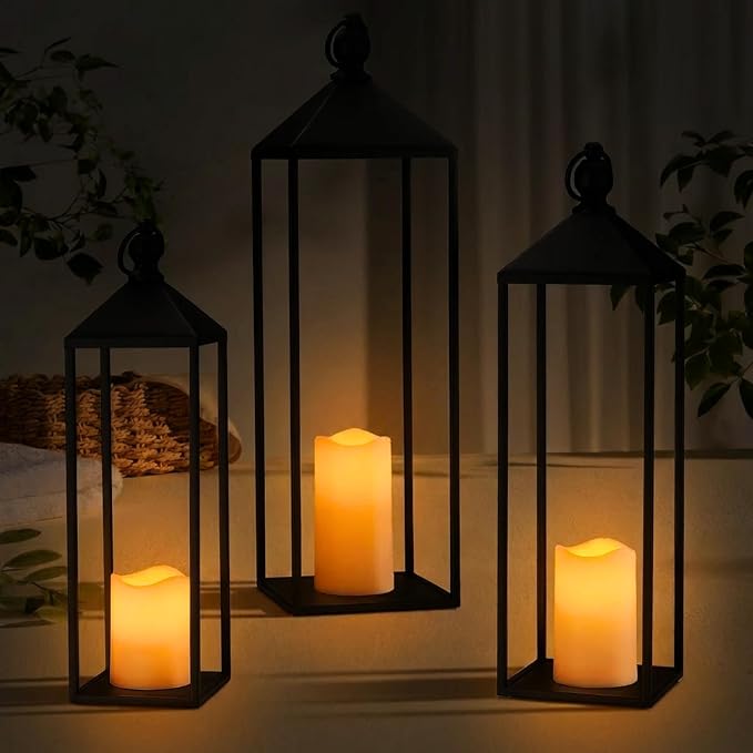 Perfnique Decorative Lanterns for Indoor & Outdoor, Farmhouse Modern Decor for - Image 7