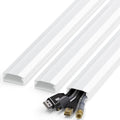 TV Cord Hider, Self Adhesive 44in Cable Raceway Kit, Holds Up to 4 Cables | by YCLYC