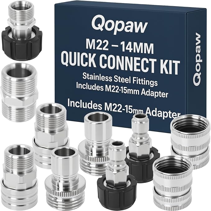 Pressure Washer Quick Connect Kit 10PCS Power Washer Accessories Adapter | by Unknown
