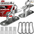 304 Stainless Steel Pad Eye Snap Hook, M10 Ceiling Hook 1700Lb, Yoga Gym by Sprookber
