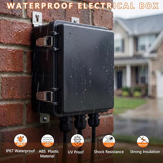 Electrical Junction Box, IP67 Waterproof Outdoor Box ABS Plastic Enclosure - Image 2