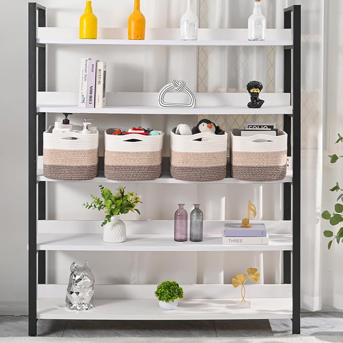 ICERZCZ Storage Baskets for Organizing & Shelves, Woven Cotton Rope - Image 2