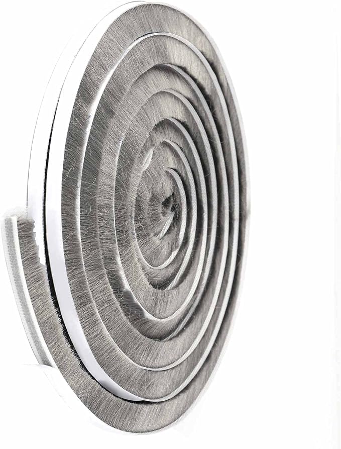 Felt Pile Weather Stripping for Doors, Self Adhesive Draft Blocker, Dust - Image 8