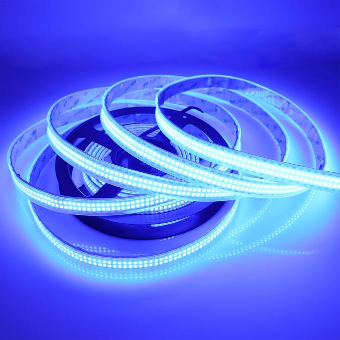 Outdoor 12V Blue LED Strip Lights 16.4ft Double Row Waterproof IP67 | SMD 2835 - Image 2