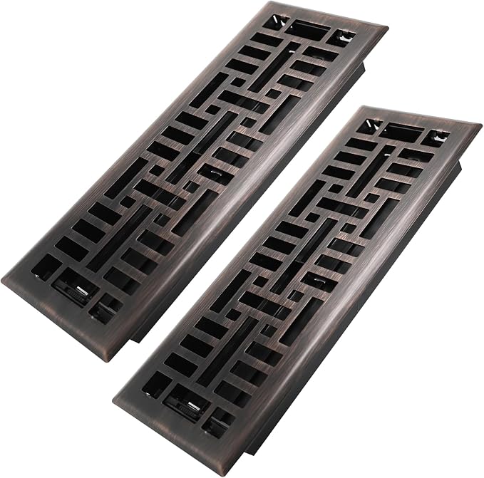 Howeall 4x14 Inches 2 Pack Heavy Duty Walkable Floor Register Easy Adjust Air by Howeall