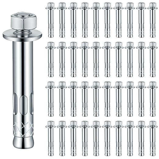 100 Pack 1/4" x 1-3/8" Sleeve Anchors by Otoolling