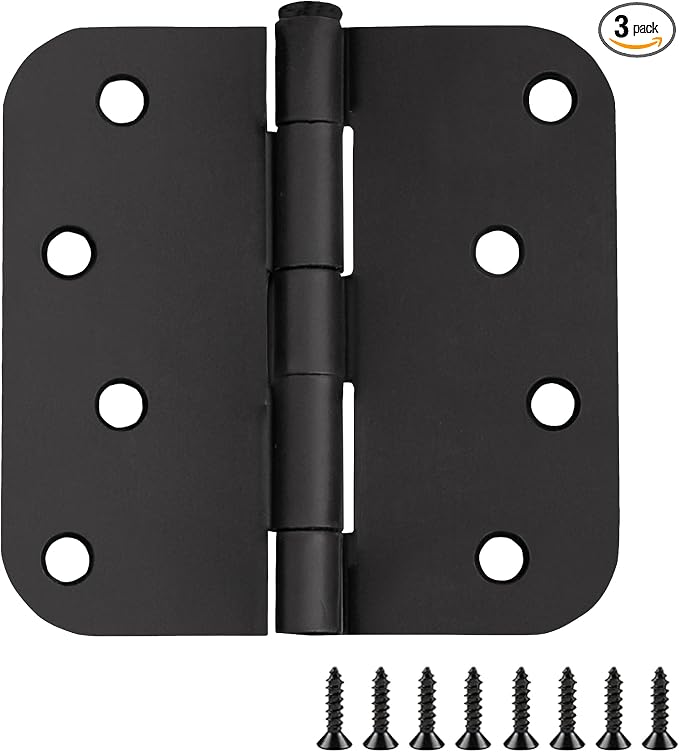 Design House Interior Door Hinge, Matte Black | 5/8" Radius, Traditional by DesignHouse