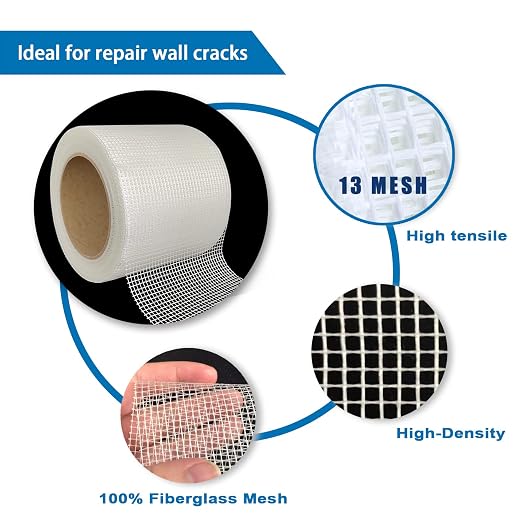 EDSRDRUS Drywall Repair Tape, 2in 4in 6in Multi Options Crack Tape Drywall - Image 2