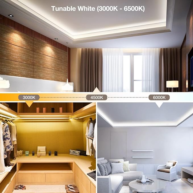 CT CAPETRONIX Tunable White LED Strip Light, 3000K-6500K LED Strip Light - Image 3