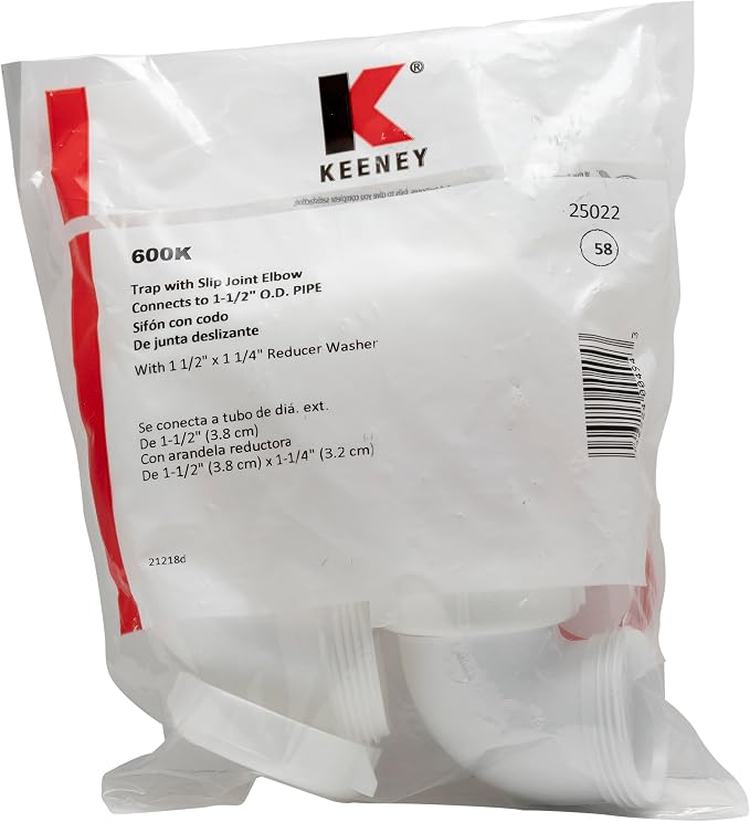Keeney 600K 1-1/2-Inch or 1-1/4-Inch by 1-1/2-Inch Sink Trap - Image 5