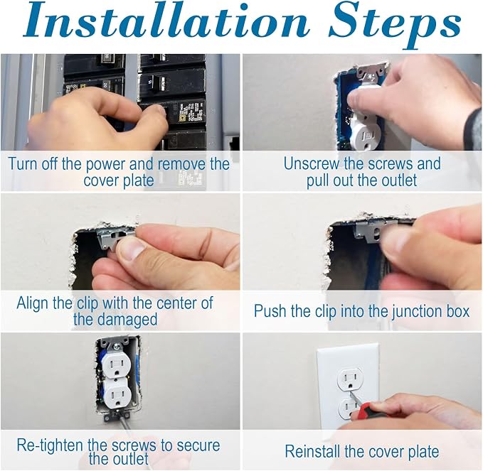 10 pcs Electrical Box Outlet Repair Clip | - Image 6