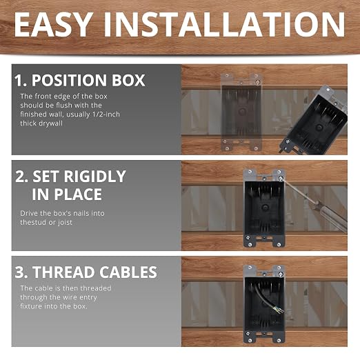 Ultra Deep Old Work Box 1-Gang, 20 Cu. in Electrical Outlet Box | Single Gang - Image 4