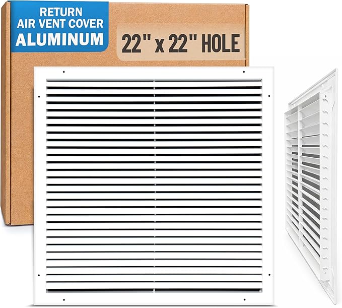Fits 22x22 Hole | Aluminum Return Air Grille by Handua | Vent Cover Grill by Handua