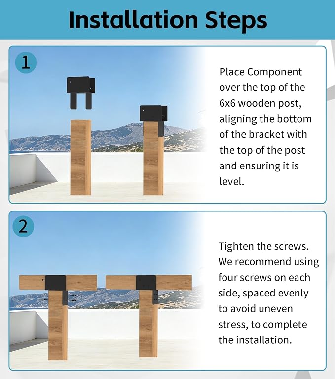 2 Pack 6x6 Heavy-Duty Post Bracket - Image 4