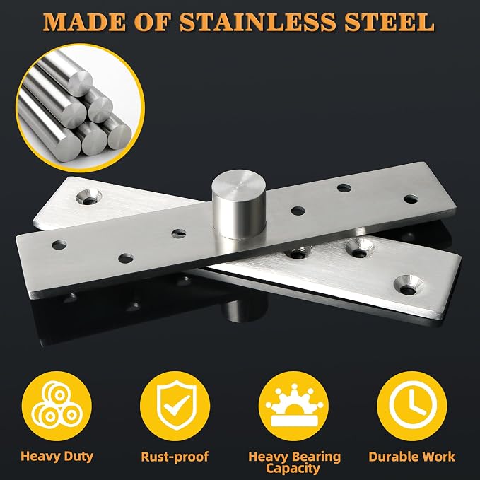 Alise Pivot Hinges for Door, 2P | Rotation Hidden Door Hinge Middle Core - Image 3