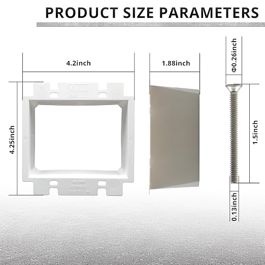 Outlet Box Extender 2-Gang, Non-Metallic Electrical Box Extender - Image 2