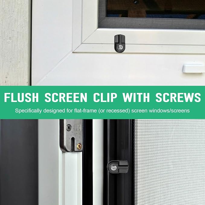 20 Pack Flush Storm Window Screen Door Clips to Hold in Windows, Storm Door - Image 2