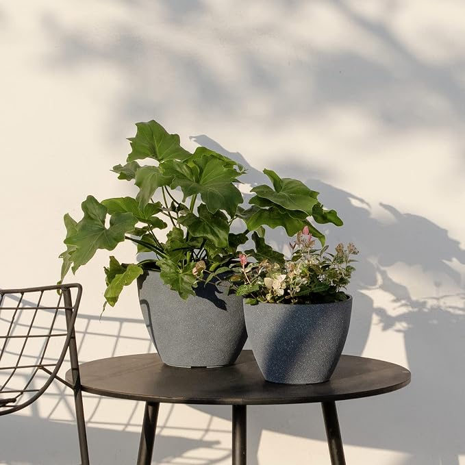 LA JOLIE MUSE Planter Pots, Indoor Outdoor Flower Pot, 8.6+7.5 Inch 2 Pack | - Image 2