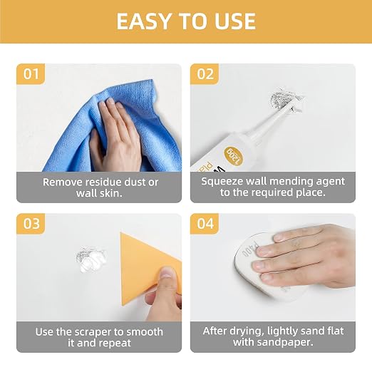 Drywall Repair Kit 3 Pack Wall Patch Repair Kit Spackle Wall Repair Paste | - Image 4